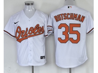 Nike Baltimore Orioles #35 Adley Rutschman Cool Base Jersey White 