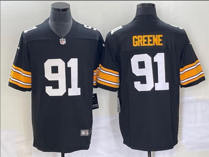 Pittsburgh Steelers #91 Joe Greene New Style Limited Jersey Black