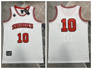 Slam Dunk Shohoku #10 Movie Basketball Jersey White