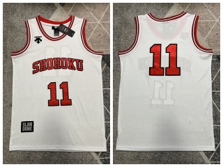 Slam Dunk Shohoku #11 Movie Basketball Jersey White