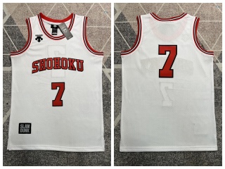 Slam Dunk Shohoku #7 Movie Basketball Jersey Red