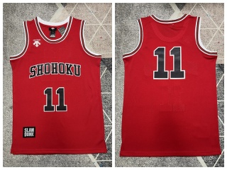 Slam Dunk Shohoku #11 Movie Basketball Jersey Red