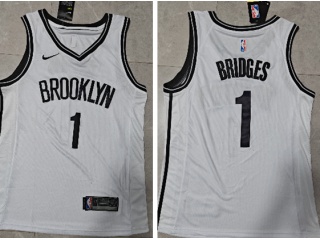 Nike Brooklyn Nets #1 Mikal Bridges Jersey White 