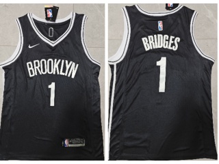 Nike Brooklyn Nets #1 Mikal Bridges Jersey Black