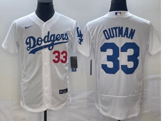 Nike Los Angeles Dodgers #33 James Outman Flexbase Jersey White