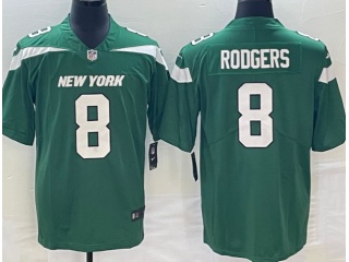 New York Jets #8 Aaron Rodgers Vapor Limited Jersey Green