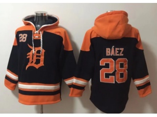 Detroit Tigers #28 Javi Baez Hoodies Blue