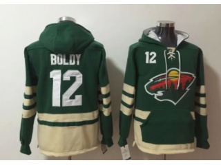 Minnesota Wild #12 Matt Boldy Hoodies Green