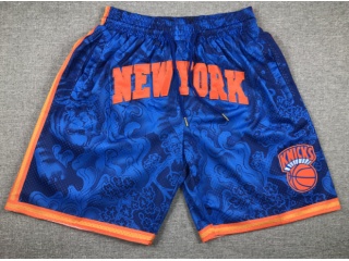 New York Knicks Tiger Shorts Blue 