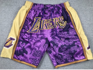 Los Angeles Lakers Tiger Shorts Purple