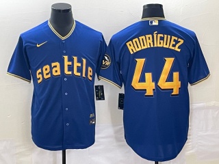 Nike Seattle Mariners #44 Julio Rodriguez Cool Base Jersey Blue City