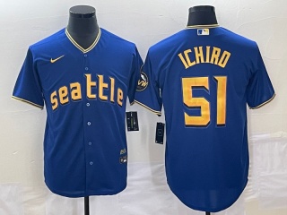 Nike Seattle Mariners #51 Ichiro Suzuki  Cool Base Jersey Blue City