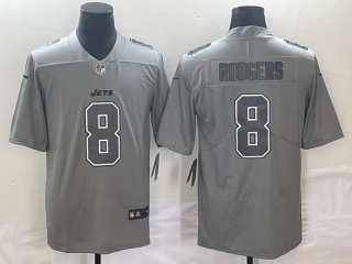 New York Jets #8 Aaron Rodgers Atmosphere Limited Jersey Grey