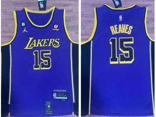 Jordan Los Angeles Lakers #15 Austin Reaves 2022-23 Jersey Purple 