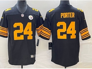 Pittsburgh Steelers #24 Joey Porter Color Rush Limited Jersey Black