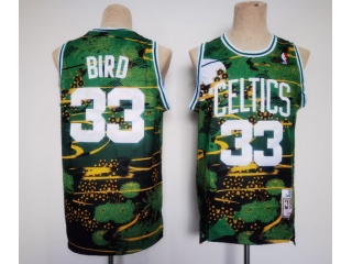 Boston Celtics #33 Larry Bird Rabbit Year Throwback Jersey Green