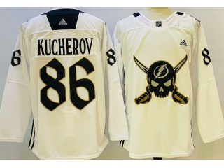 Tampa Bay Lightning #86 Nikita Kucherov New Stle Jersey White