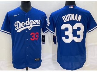 Nike Los Angeles Dodgers #33 James Outman Flexbase Jersey Blue 