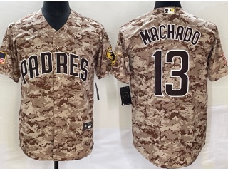 Nike San Diego Padres #13 Manny Machado Cool Base Jersey Camo 