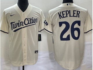 Nike Minnesota Twins #26 Max Keple Cool Base Jersey Cream