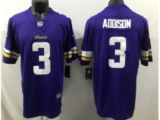 Minnesota Vikings #3 Jordan Addison Limited Jersey Purple