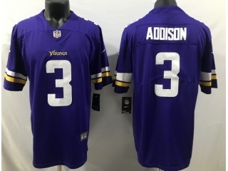 Minnesota Vikings #3 Jordan Addison Limited Jersey Purple 