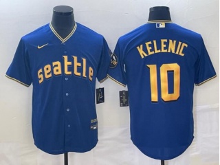 Nike Seattle Mariners #10 Jarred Kelenic City Cool Base Jersey Blue