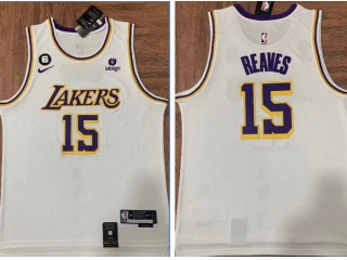 Nike Los Angeles Lakers #15 Austin Reaves 2022-23 Jersey White