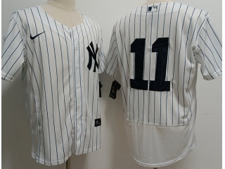 Nike New York Yankee #11 Anthony Volpe Flexbase Jersey White 