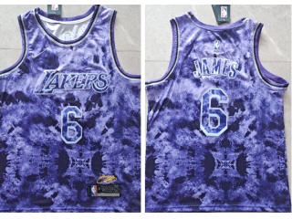 Los Angeles Lakers #6 Lebron James Mvp Jersey  Purple 