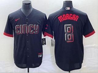 Nike Cincinnati Reds #8 Joe Morgan 2023 City Connect Jersey Black