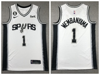 Nike San Antonio Spurs #1 Victor Wembanyama Jersey White