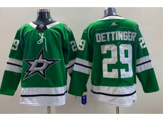 Adidas Dallas Stars #29 Jake Dettinger Hockey Jersey  Green