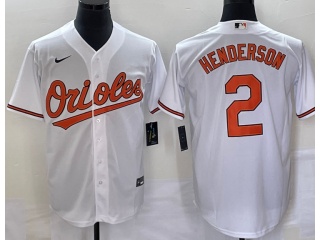 Nike Baltimore Orioles #2 Gunnar Henderson Cool Base Jersey White