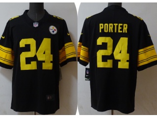 Pittsburgh Steelers #24 Joey Porter Jr. Color Rush Limited Jersey Black