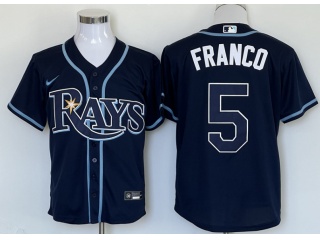 Nike Tampa Bay Rays #5 Wander Franco Cool Base Jersey Dark Blue