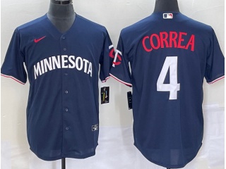 Minnesota Twins #4 Carlos Correa Cool Base Jersey Blue