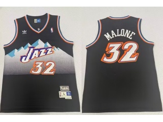 Utah Jazz #32 Karl Malone Mountain Throwback Basketball Jersey Black