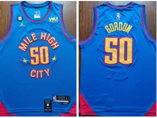 Jordan Denver Nuggets #50  Aaron Gordon Mile High 2022-23 City Jersey Blue