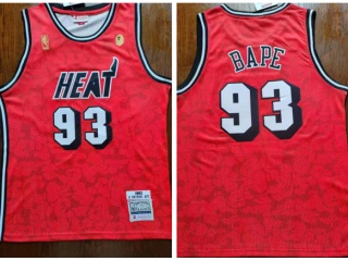 BAPE x Mitchell & Ness Miami Heat #93 Bape Jersey Red
