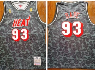 BAPE x Mitchell & Ness Miami Heat #93 Bape Jersey Black 