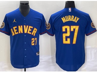 Denver Nuggets #27 Jamal Murray Baseball Jersey Blue