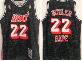 BAPE x Mitchell & Ness Miami Heat #22 Jimmy Butler Jersey Black