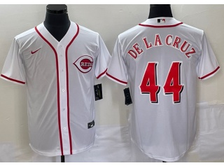 Cincinnati Reds #44 Elly De La Cruz Cool Base Jersey White 