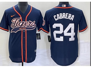 Detroit Tigers #24 Miguel Cabrera Baseball Jersey Blue