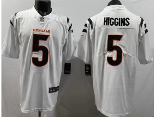 Cincinnati Bengals #5 Tee Higgins Vapor Limited Jersey White
