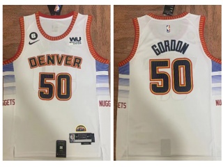 Denver Nuggets #50 Aaron Gordon Champion MVP Jersey White