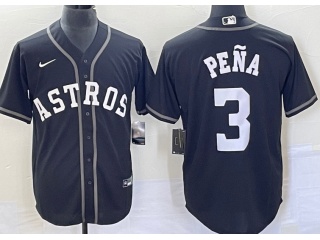 Houston Astros #3 Jeremy Pena Turn Back Jersey Black