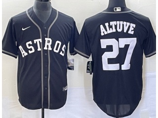  Houston Astros #27 Jose Altuve Turn Back Jersey Black 