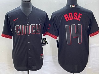 Nike Cincinnati Reds #14 Pete Rose 2023 City Connect Jersey Black 